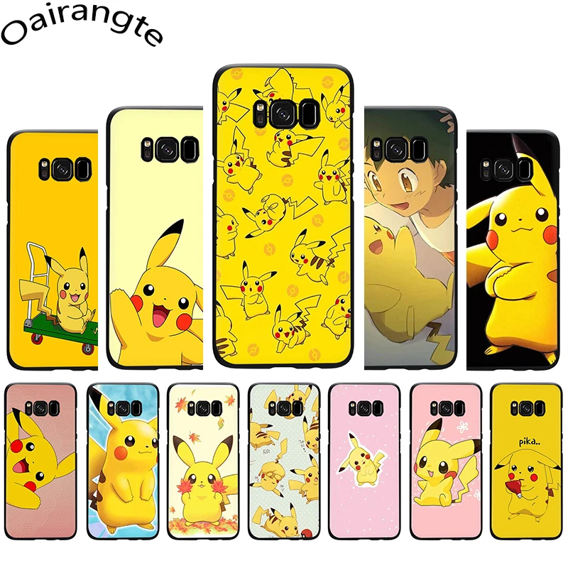

Pikachu Soft Phone Cover Case for Samsung Galaxy M10 20 30 S6 7 Edge S8 9 10 Plus S10E Note 8 9
