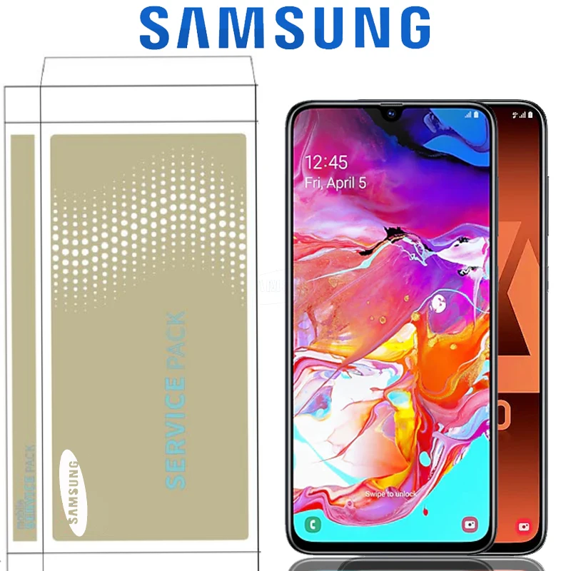 6,7 ''lcd для SAMSUNG Galaxy A70 A705/DS A705F SM-A705F дисплей кодирующий преобразователь сенсорного экрана в сборе Замена