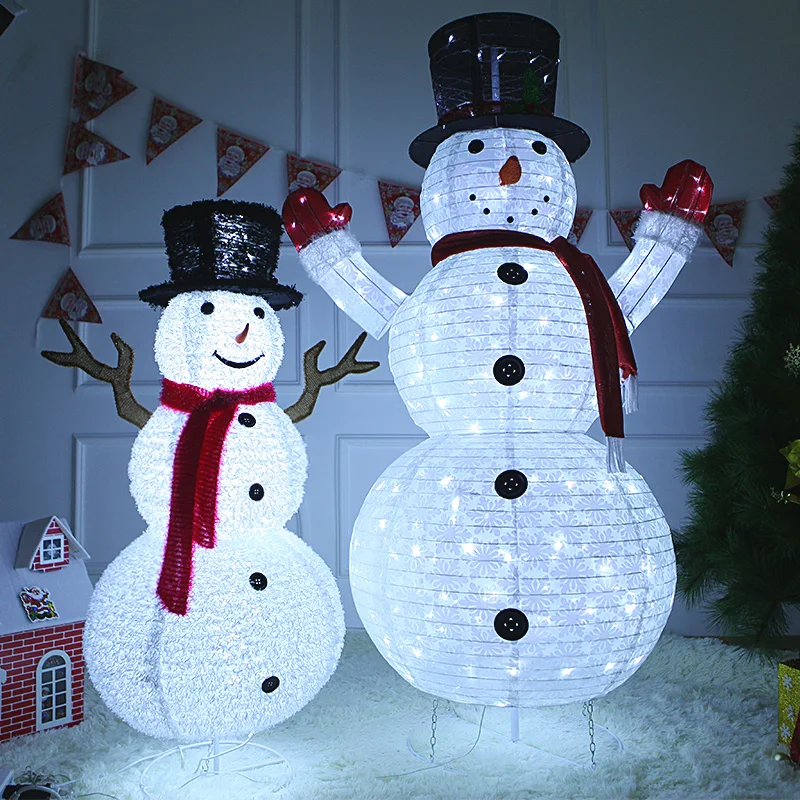 

Hot Selling Newest 2019 Christmas, Big Glowing Santa Claus Place Hotel, Decorations, Christmas Window Decoration, Snowman.