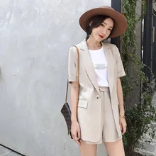^^Best Offers Women's suit suit solid color shorts suit Fashion short sleeve solid color suit Women's high waist shorts and suit 2019 ^^Best Offers Women's suit suit solid color shorts suit Fashion short sleeve solid color suit Women's high waist shorts and suit 2019