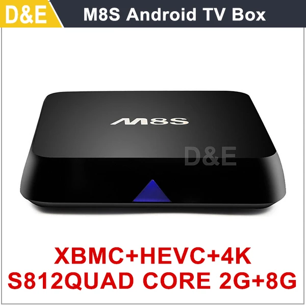 Бесплатная доставка оригинальный M8S Android Smart TV Box Amlogic S812 4 К 2 г/8 г XBMC Dual Band Wi Fi 4.4 media
