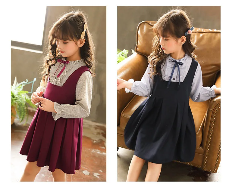 School Sleeveless Dress Big Kid Clothes Girl Set Spring Autumn Red Blue Toddler Kids Clothing Sets Shirts Dresses 2 Pcs Suits 4  5 6 7 8 9 10 11 12 15 16 17 years little teen toddler girl fall clothes sets children clothing set girls (1).jpg