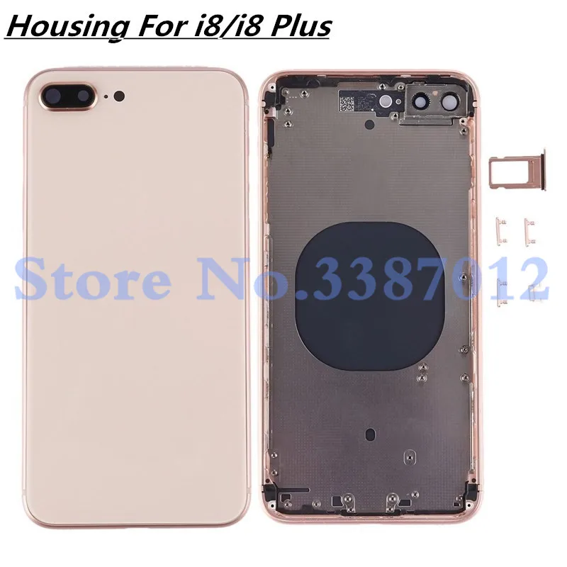 

Back housing Middle Frame Chassis Full Housing Assembly Battery Cover replacement For iphone 8 / 8 Plus Housing With Logo