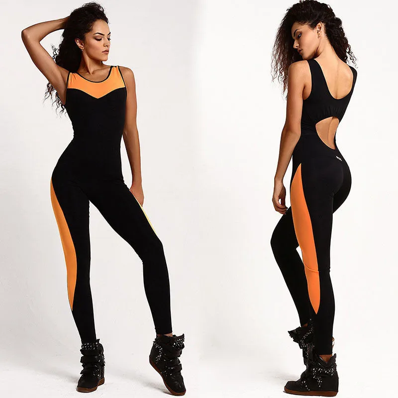 Women's Workout Bodysuit Sport Clothes Fitness Leggings Pants Jumpsuit