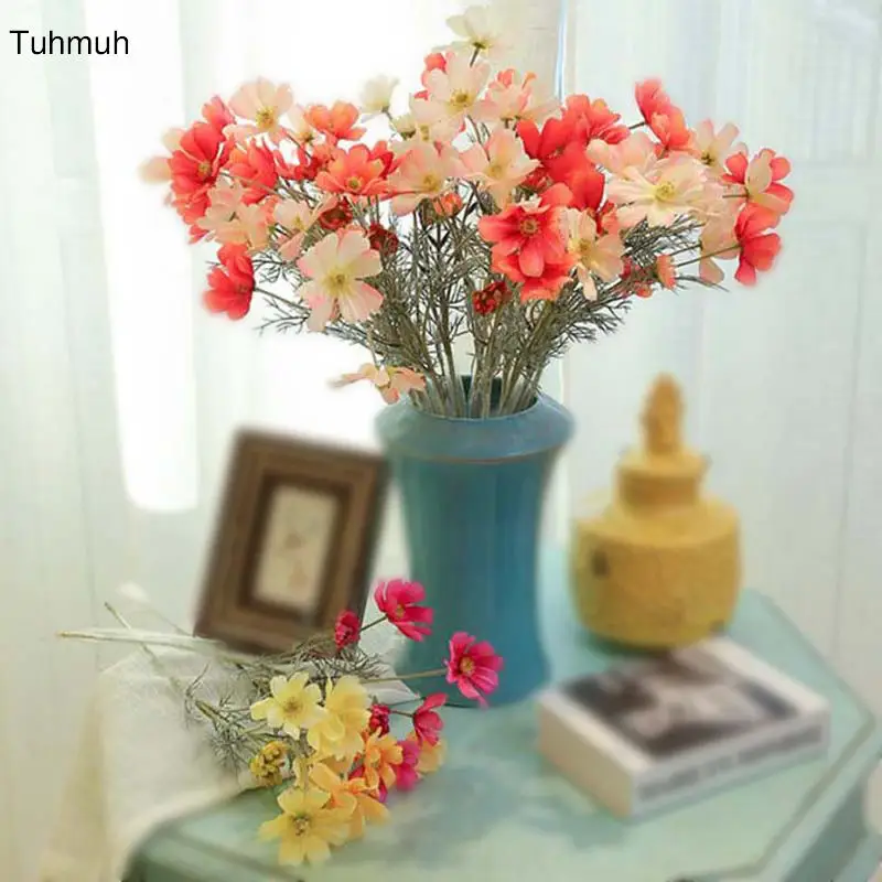 

11pcs 60cm Artificial Sims Azalea flowers Silk Galsang Simulation Fake Flower Wedding Decoration Home Decor Artificial Plants