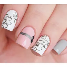 1 лист NailMAD коричневые цветущие цветы наклейки для ногтей переводные наклейки s Цветочные наклейки для ногтей Переводные татуировки DS250