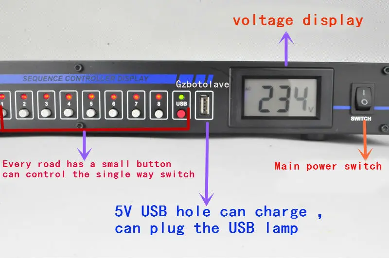 110 V-230 V DBX SR328V розетка 10 дорожный профессиональный сценический Универсальный адаптер контроллер питания с дисплеем