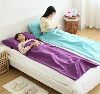 

2016 new portable four seasons indoor outdoor Single or double adult slepping bag Travel health hotel supplies
