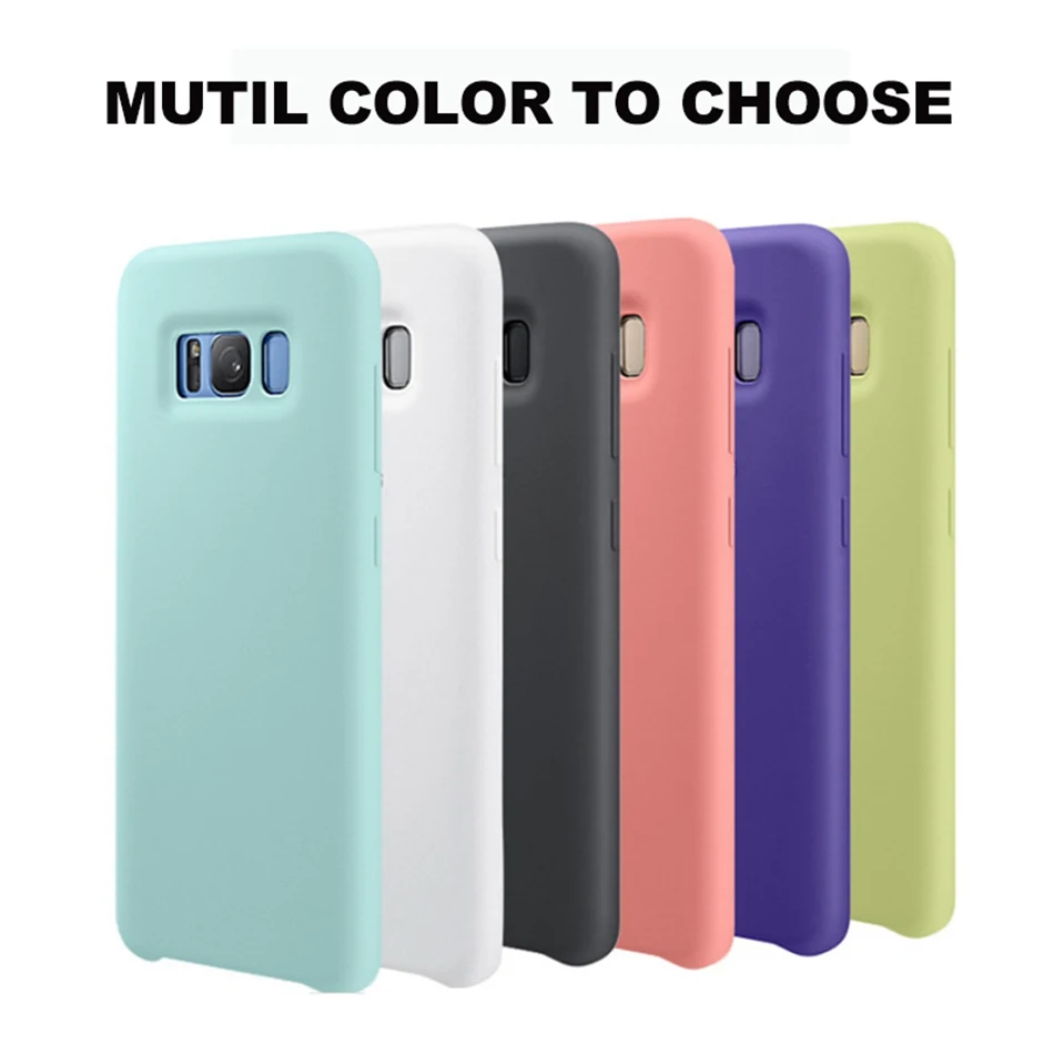 

For Galaxy Note 9 Note8 Case Original Liquid Silicone Case For Samsung S10 S10E S9 S8 Plus S9 Lite Silky Rubber Soft Touch Cover