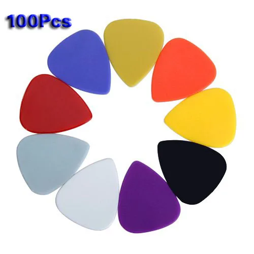 

SEWS Approx. 100pcs Plastic Guitar Picks Plectrums--Assorted Random Color