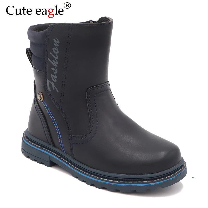 

Winter Boots For Boys Felt Boots Little Kids Woolen Plush Warm Snow Boots For Boy's Waterproof Martin Boots EU Size 27-32