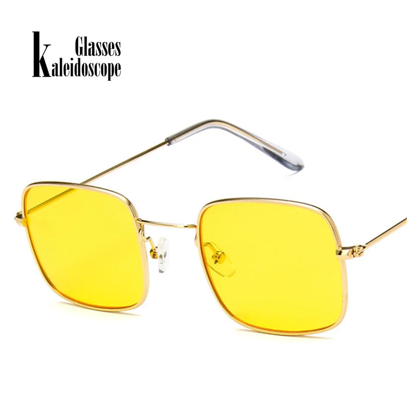 

Kaleidoscope Glasses Yellow Pink Sunglasses Retro Colorful Women Glasses Men Sunglass Metal Frame Eyewear