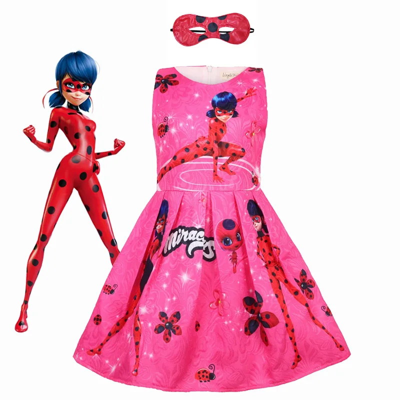 

Girl Birthday Party Dress Miraculous Ladybug dress Cosplay Dress Christmas Baby Children Pretty Costume Kids Girls Clothes