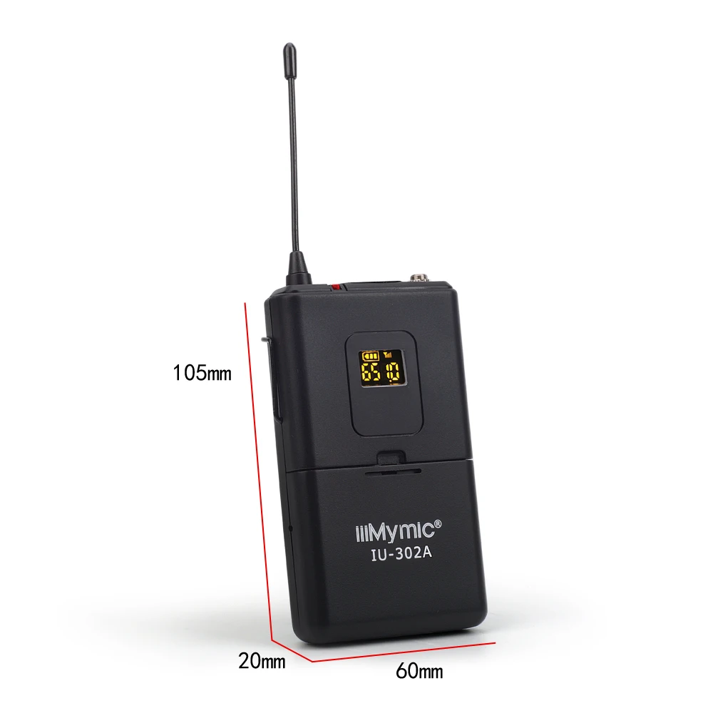 IU-302A профессиональный УВЧ 600-700 МГц Двухканальный(на одной частоте) 2 поясной+ 2 С лацканами+ 2 гарнитура Беспроводной микрофон Системы