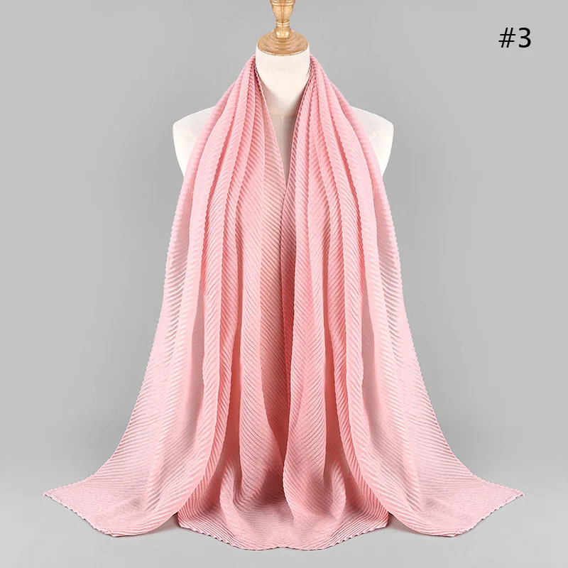 Новая мода саржевый Crinkle квадратный головной платок из хлопка и льна мусульманский под шарфом полная крышка арабский головной убор внутренний хиджаб 90*180 см