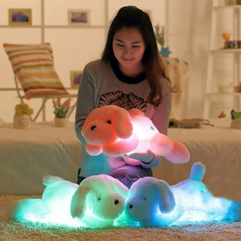 Горячая креативная светящаяся светодиодный Подушка светящаяся звезда детские мягкие животные плюшевые игрушки Красочная светящаяся игрушка Горячая