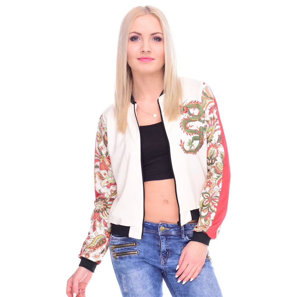 Женская куртка бомбер с принтом дракона|jacket outwear|womens bomber jacketwomen jacket printed |