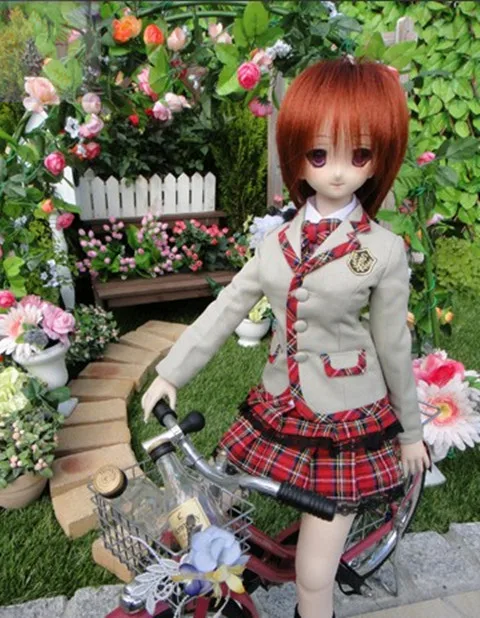 

Estartek NN024 1/3 1/4 1/6 Customized Full Hand Made Sexy Japan Anime Coffee Uniform Set for BJD SD DD Doll Action Figure DIY