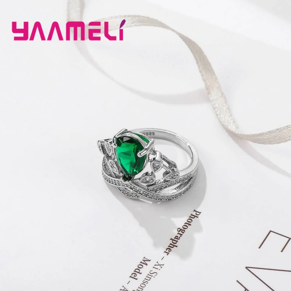 YAAMELI 925 Sterling Silver Special Ring Personality Shape Finger Rings for Women Amazing Wedding Anniversary Jewelry