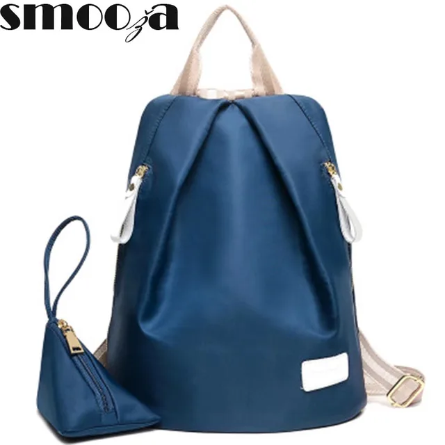 Smooza New Nylon Women Backpacks Fashion Preppy Style S Smooza New Nylon Women Backpacks Fashion Preppy Style S Shoulder Bag Large Capacity Portable Rucksack