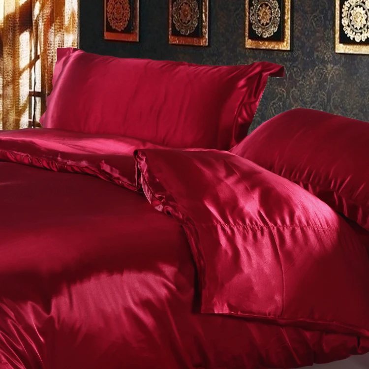 Атласные шелковые постельные принадлежности комплект постельного белья, одеяло, простыня наволочки на свадьбные постельные комплекты ropa de cama Шелковый домашний текстиль сабаны