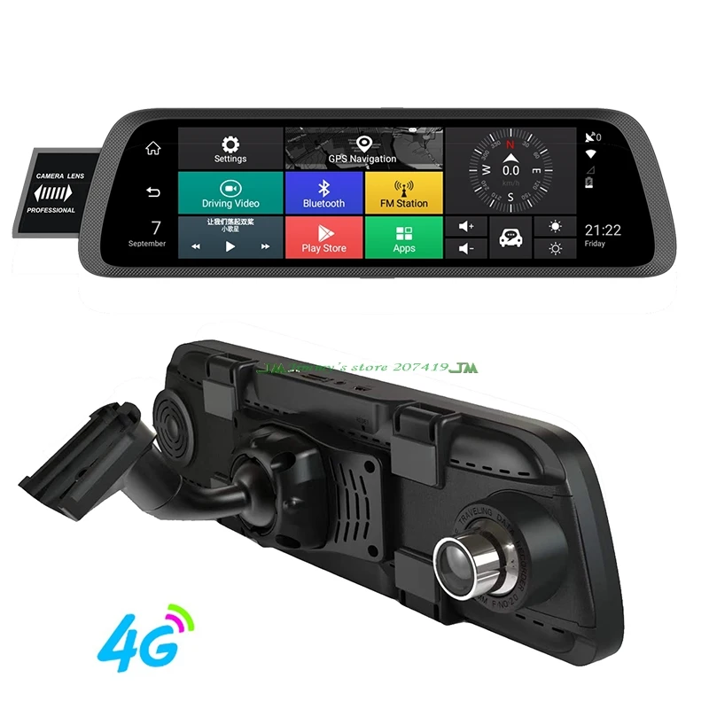 

Special Bracket 9.66"Full Touch IPS car dvr 4G Android Mirror GPS 1080P Dual lens Car DVR vehicle rearview mirror camera ADAS