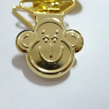 

25pcs 1'' 25mm GOLD Color Monkey Shape Suspender Clips