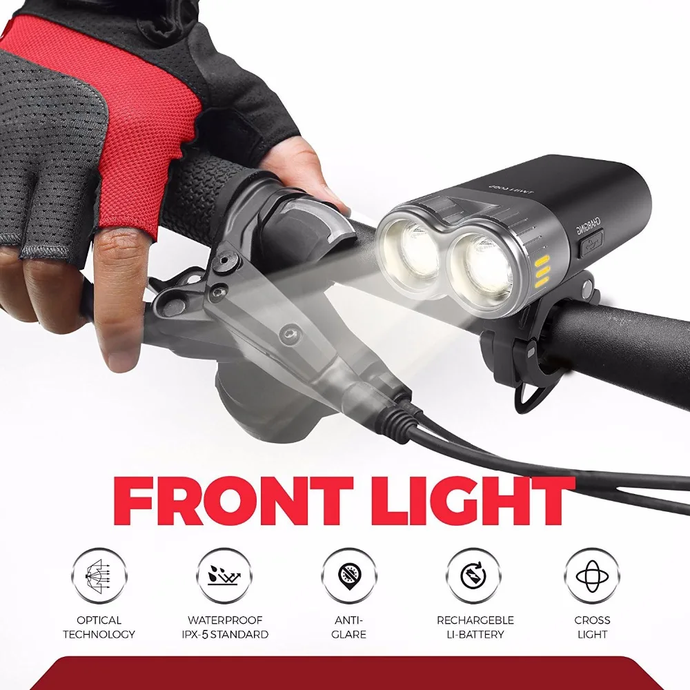 Sale Linkbest 500 Lumen USB Rechargeable Bike Light 3000mAh Battery Bicycle Light-Near/far light-Cross light -Fits ALL Bikes 1 Sale Linkbest 500 Lumen USB Rechargeable Bike Light 3000mAh Battery Bicycle Light-Near/far light-Cross light -Fits ALL Bikes 1