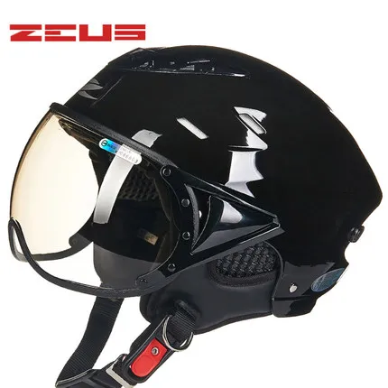 Крутой любовник ZEUS половина лица мотоциклетный шлем электрический велосипедный скутер мотоциклетные шлемы ZS-125B для мужчин и женщин, черный розовый красный
