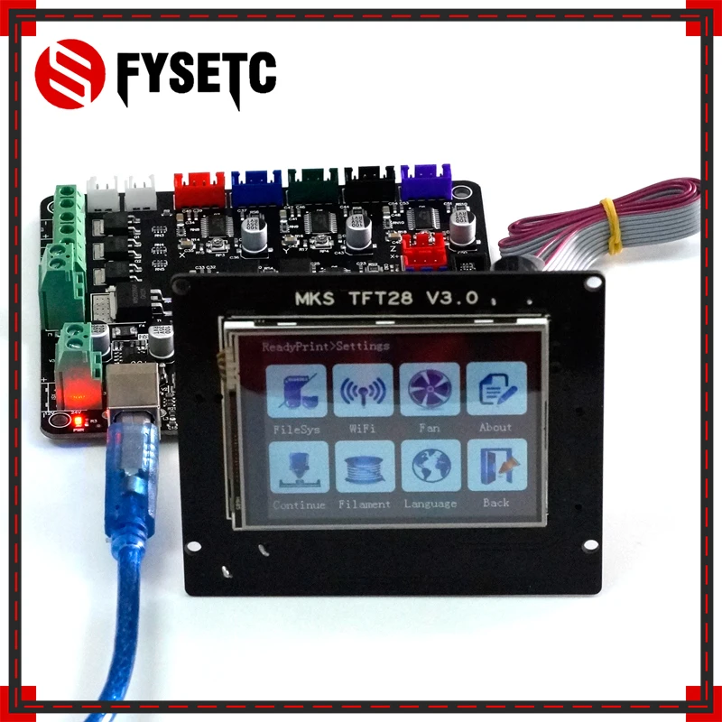 

Base V1.5 3D Printer Control Board With USB Mega 2560 R3 Motherboard + TFT28 Display Color TFT 3d Printing Touch Screen