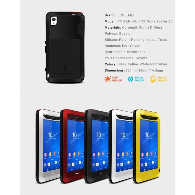 imágenes para Para Sony Z3 Cubierta AMOR MEI 4-en-1 de Silicona + Metal Cubierta Del Caso Shield para Sony Xperia Z3 D6603 D6653 imágenes para Para Sony Z3 Cubierta AMOR MEI 4-en-1 de Silicona + Metal Cubierta Del Caso Shield para Sony Xperia Z3 D6603 D6653