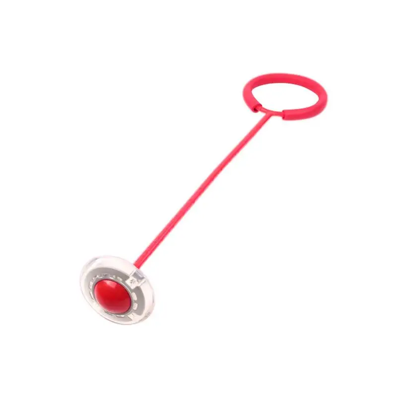 4 цвета мигает прыжки мяч Открытый забавная спортивная игрушка прыгающие шары для детей ребенок взрослый спорт движение лодыжки Skip цвет мяч - Цвет: Red