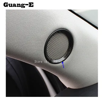 

car carbon fiber Inside A column door Audio Speak Sound Ring circle trim 2pcs for Mazda CX-5 CX5 2nd Gen 2017 2018 2019 2020