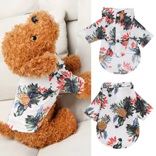 Летняя одежда для собак маленькая собака кошка одежда для домашних животных пляжный стиль комбинезоны для собак костюм кошки домашние наряды