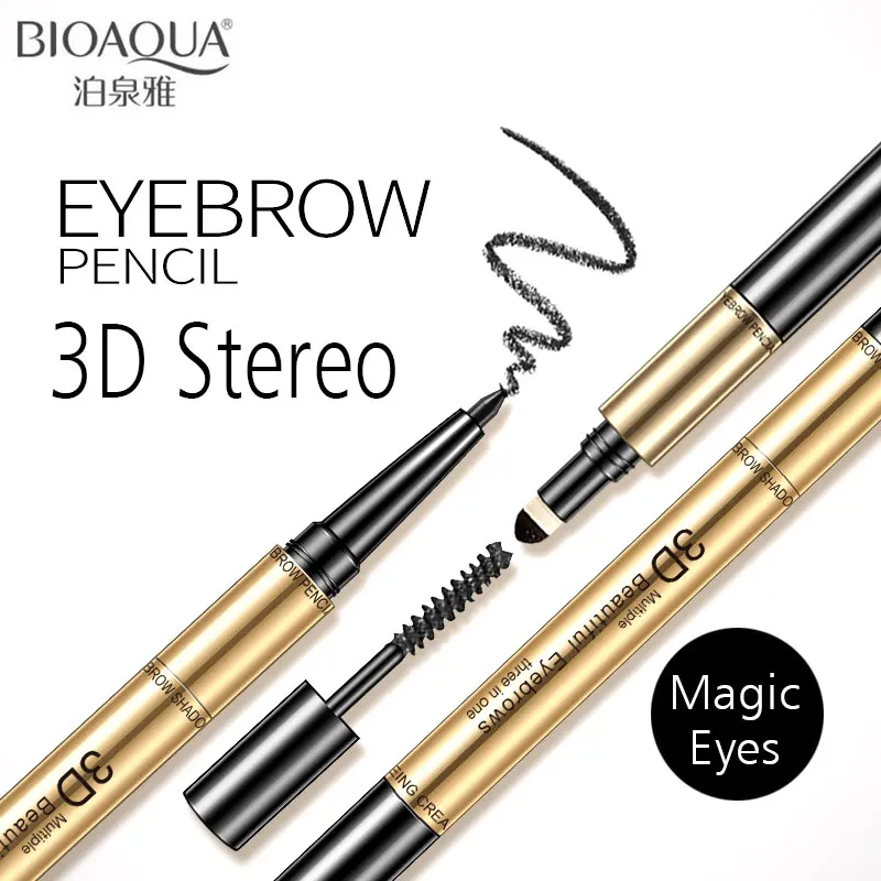 

BIOAQUA 3D Mutiple Long-lasting Eyebrow Pencil 3 in 1 Liner Eye Brow Pen Makeup Waterproof Soft And Smooth Fashion Eye Make Up