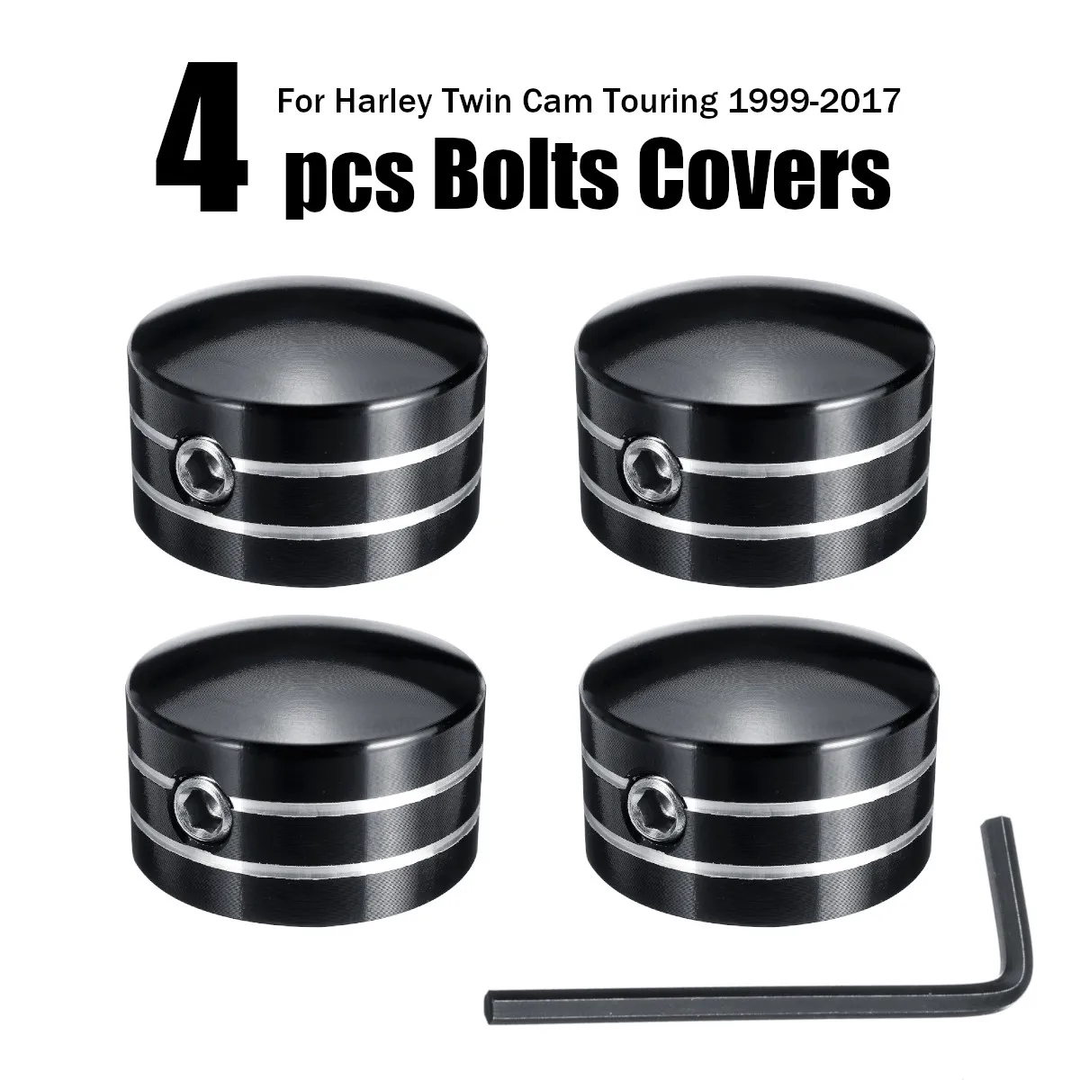 

4pcs Motorcycle Spark Plug Head Bolt Cap Cover Aluminum For Harley Twin Sportst Cam Touring 1999 2000 2001 2002 2003 2004 - 2017