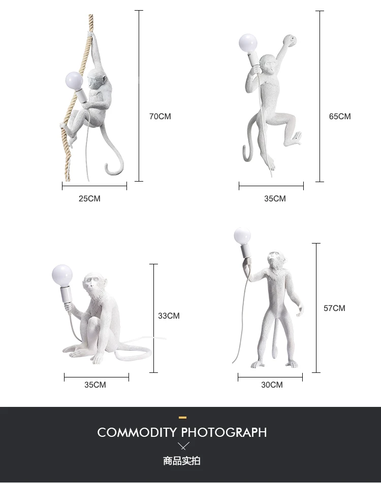 Скандинавский стиль светодиодный фигурки обезьян из мастики настольная лампа прикроватная для спальни простое украшение на стол для дома современные светильники Новинка осветительная арматура
