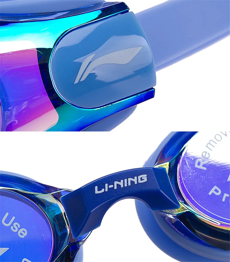 Li-Ning унисекс Professional swim eyewear Anti-UV очки из пластика National Diving Team Li Ning спортивные очки для плавания ASJN008