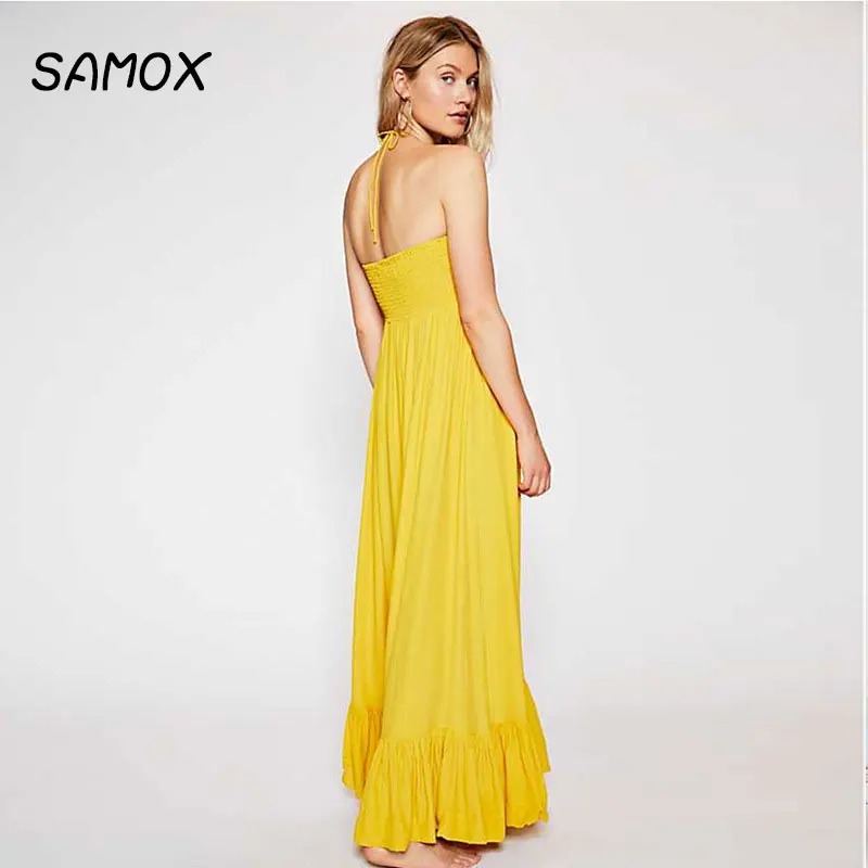 JSMY 2019 New Summer Fashion Women Ruffle Tube Top Fish Tail Dress