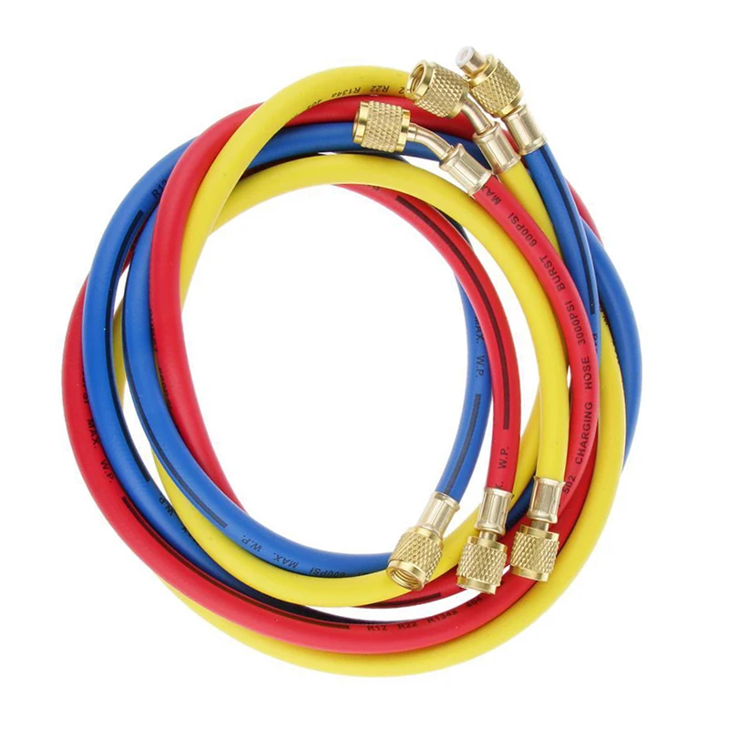3pcs Refrigeration Charging Hoses R134a R22 R22 404 502 1/4 3pcs Refrigeration Charging Hoses R134a R22 R22 404 502 1/4