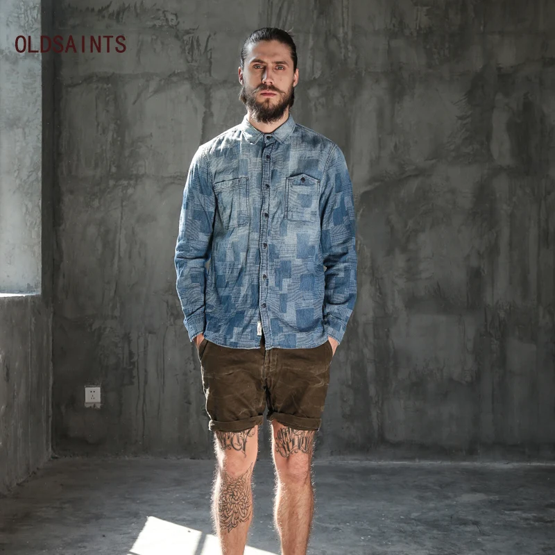 denim jacket and shorts men