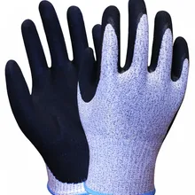 2 пары перчатки hppe стекловолокно защитные перчатки нитриловые песочные окунутые рабочие перчатки