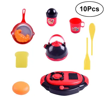 

10pcs Kids Cooking Toys Early Development Mini Educational Cooking Kitchenware Toy