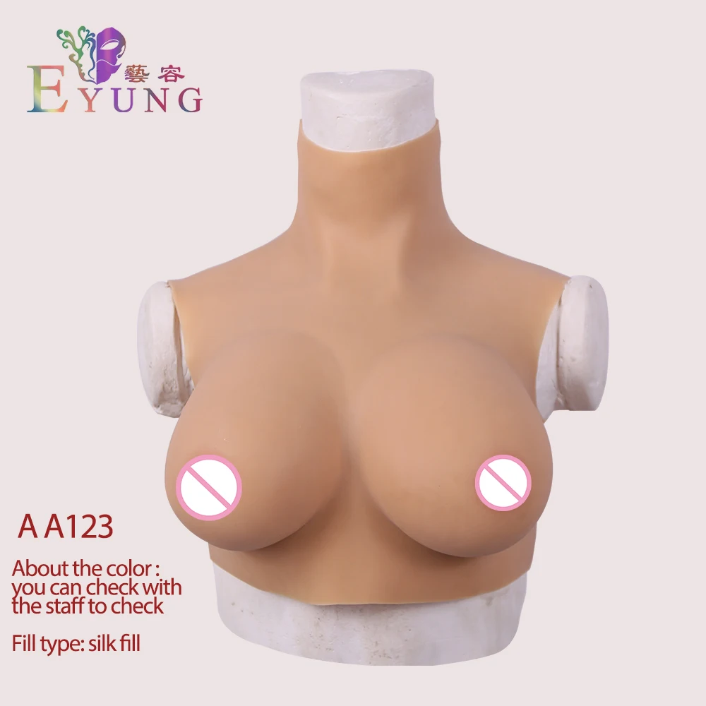 

2019 eyung Dcups breast forms fake Boobs For Crossdressing Transgender Cosplay Male to Female with Realistic Skin tits Chest