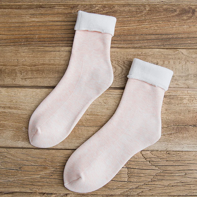 2018 осень и зима Для женщин зимние носки до середины ноги носки-тапочки утолщенной Термальность носки оптом Цветной хлопок Vans