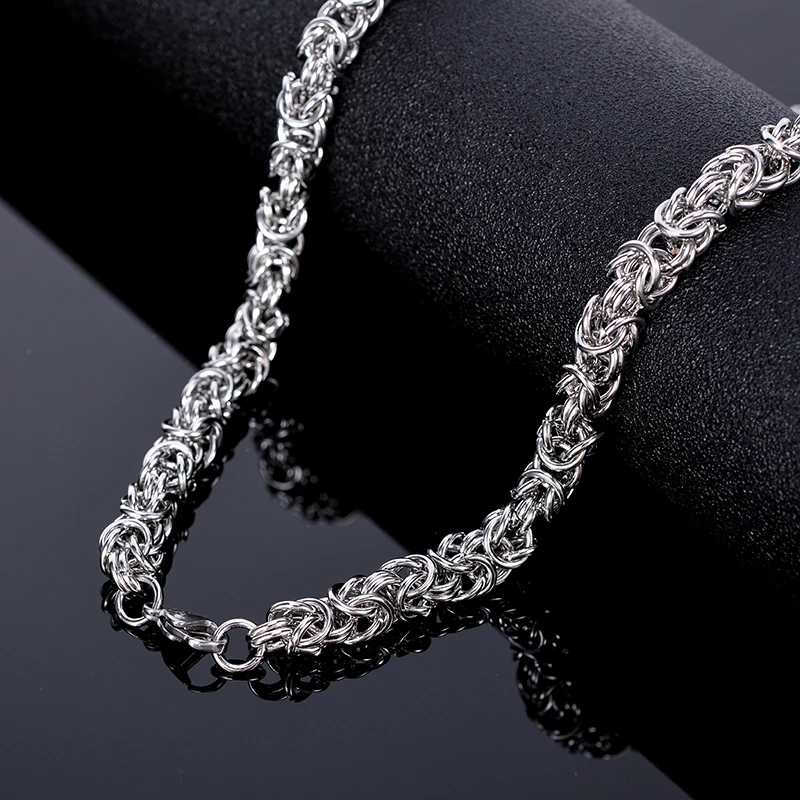 Turkish Round Choker Man Silver Color 