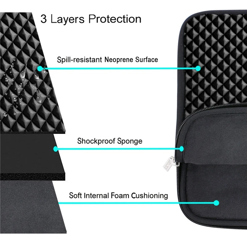 Bolsa de Manga para Laptop Polegadas para Macbook Barra de Toque Caixa do Caderno Estojo de Laptop de 11 Mosiso 15.6 Air 13 Novo Pro Bolsa 12 13.3 14 15 - Imagem 4