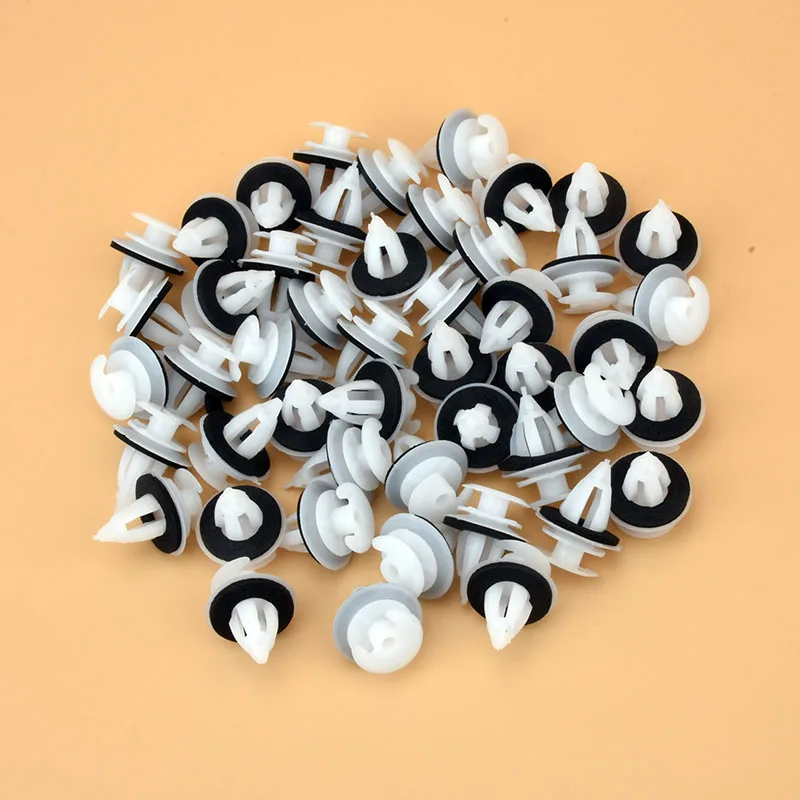 

50Pcs Car Door Panel Clips 3mm Hole With Seal Ring plastic Rivets Fastener For BMW E36 E38 E39 E46 X5 M3 M5 Z3 Accessories