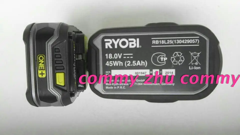 Импортные оригинальные Ryobi 18 V/2.5A литиевая батарея(Подержанные продукты