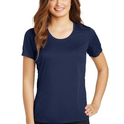 Sport-Tek LST380 Ladies PosiCharge Elevate Scoop Neck Tee True Navy - Extra Large (1)